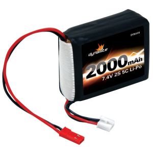 7.4V 2000mAh 2S 5C LiPo Receiver Battery Pack