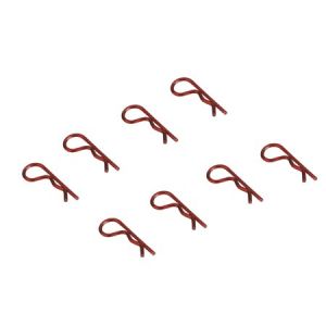 Anodized Body Clips, Red (8)