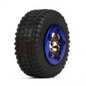 Mounted Tire, Blue/Chrome (4)