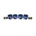 Aluminum Linkage Rod Stoppers, Blue (4)