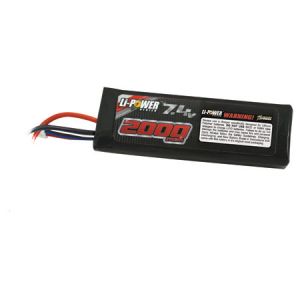 7.4V 2000mAh 2S 20C LiPo Battery Pack w/Universal Connector