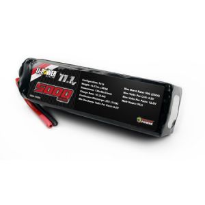 11.1V 5000mAh 3S 35C LiPo Battery Pack with Universal Plug System