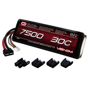11.1V 7500mAh 3S 30C LiPo Battery Pack w/Universal Connector